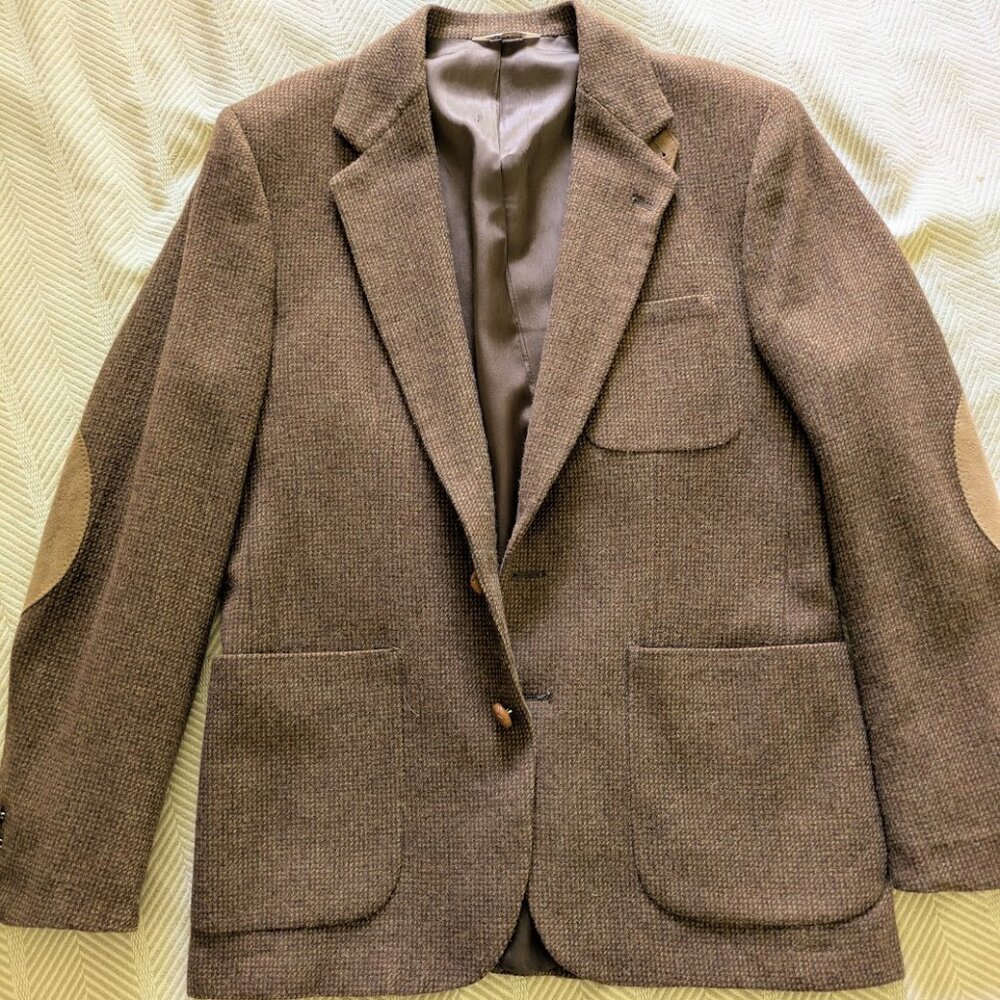 Hunt Valley Vintage Tweed Wool Men's Blazer Jacket Sport Coat, 40 R